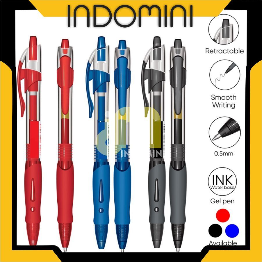 

INDOMINI Gel Pen Pulpen Pena GP-265 Gel 0.5 mm S059