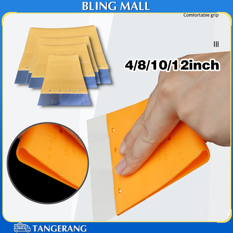 6/8/10/12" Skrap Dempul Stainless Kape Kompon Gypsum Pisau Dempul Stainless Steel Kape Gypsum Untuk 