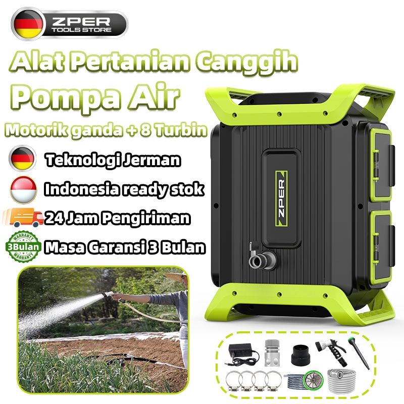 ZPER Alat Pertanian Canggih Mesin Pompa Air Sumur Semprotan Tanaman Pompa Pendorong Air Otomatis