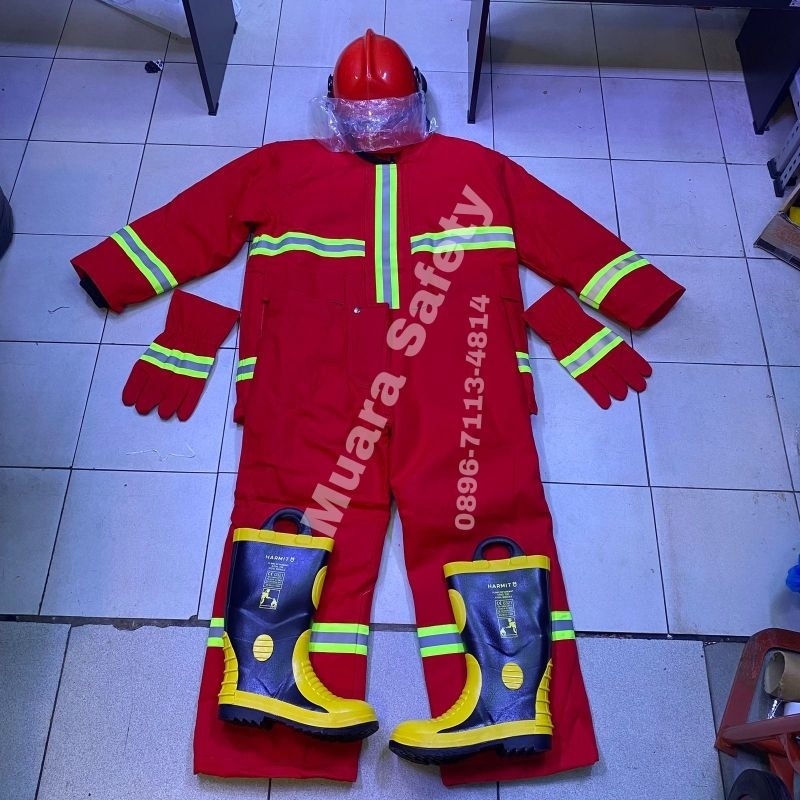 Baju pemadam Nomex 3A Fullsett / Baju pemadam kebakaran /baju safety pemadam