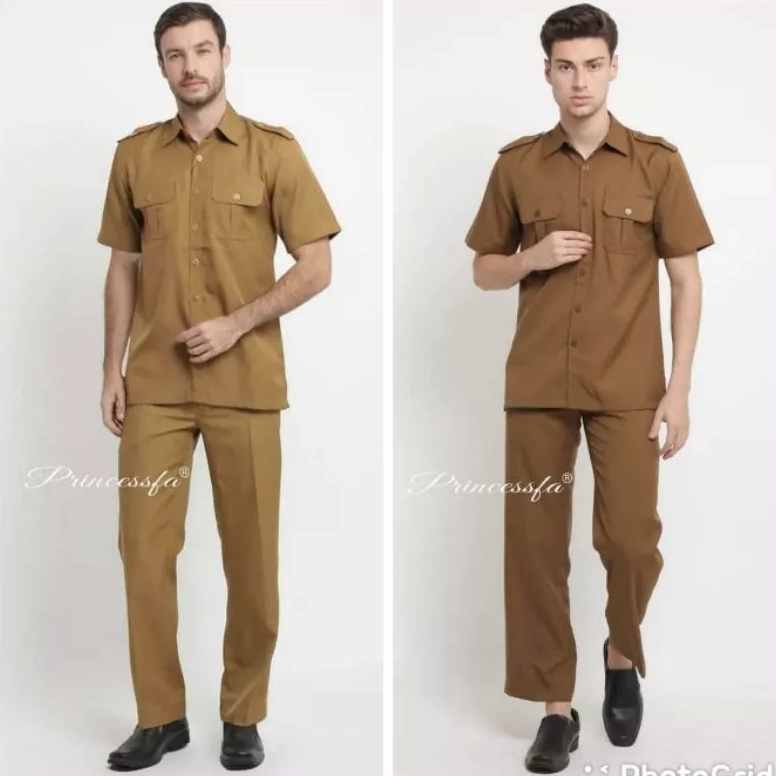 KODE H27P seragam asn pria seragam pns kheki tua pria seragam pemkot pria baju dinas pemkot pria ser
