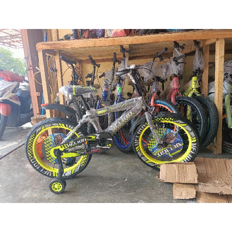 SEPEDA BMX VELION RING 18 BAN BESAR (WARNA HIJAU STABILO)
