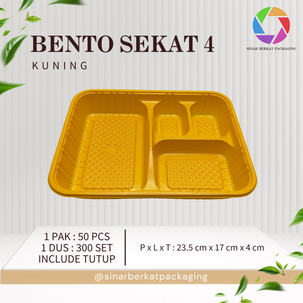 Bento Sekat 4 / Mika Bento Plastik