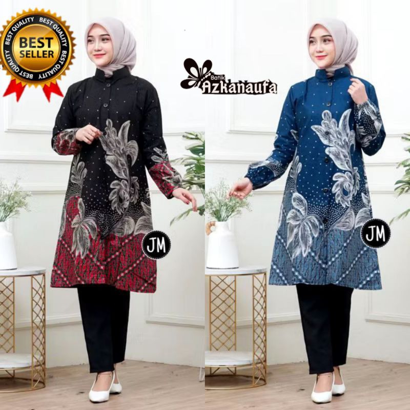 TUNIK TRADISIONAL BUTIK A Atasan Batik Kantor M L XL XXL Jumbo