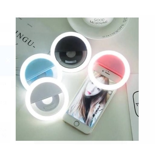 Ring Selfie LED / Lampu Selfie Bulat Untuk Kamera HP /Selfie Ring Light Rechargeable/Micro USB