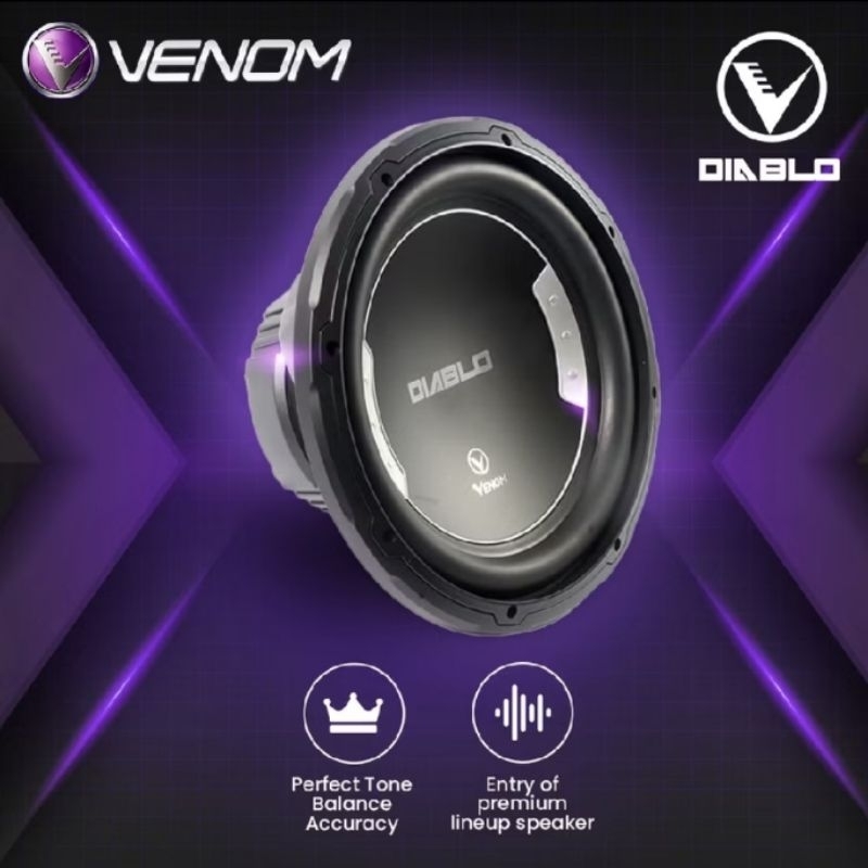 Subwoofer Venom Diablo VX12D Subwoofer 12 Inchi Garansi Resmi Venom