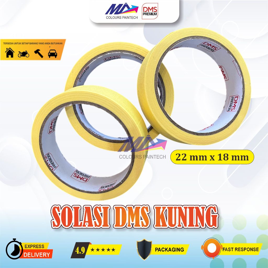 LAKBAN KERTAS DMS ISOLASI SOLASI KERTAS 22 mm x 18 M BUKAN SOLASI BERRY