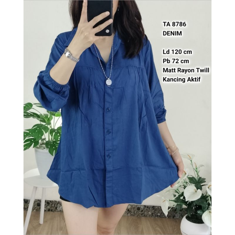 TA 8786# Kemeja Rayon Twill Babydoll
