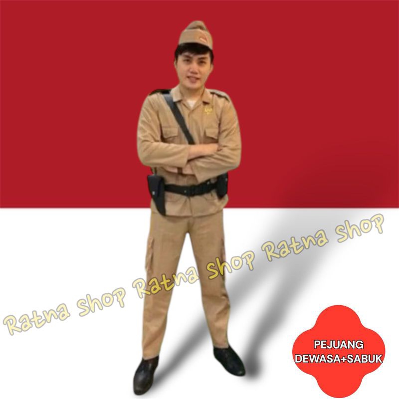 BAJU PEJUANG DEWASA/BAJU VETERAN DEWASA/BAJU BUNG TOMO