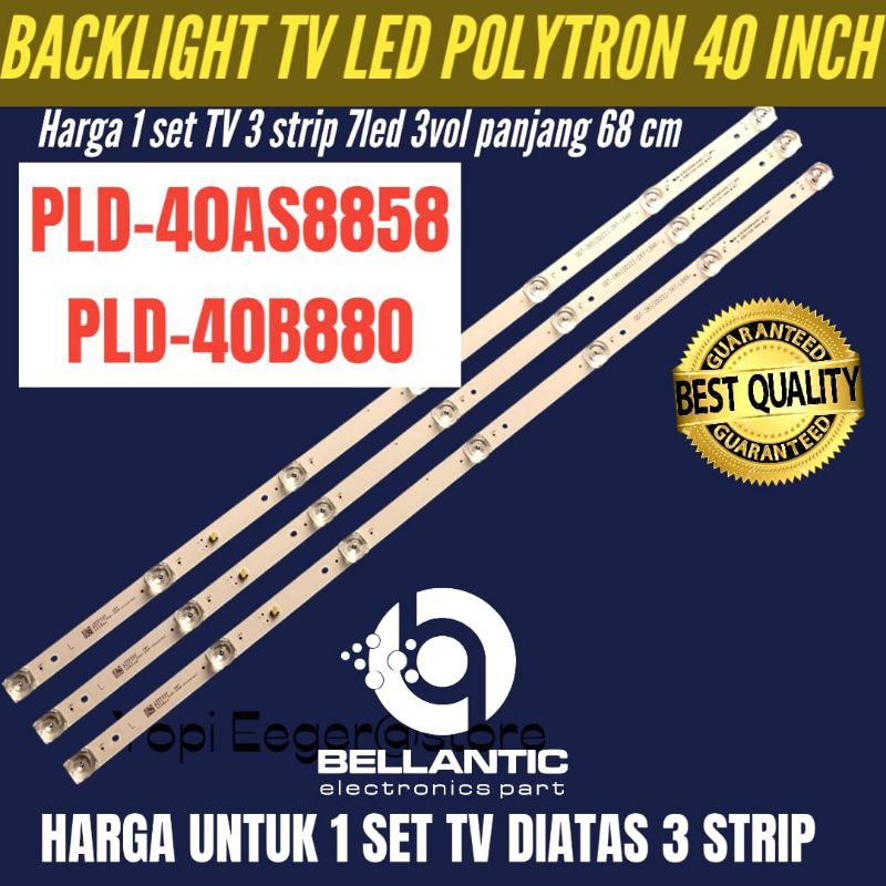 BACKLIGHT TV LED POLYTRON 40 INCH PLD-40AS8858- PLD-40B880 BACKLIGHT TV LED POLYTRON 40 INCH