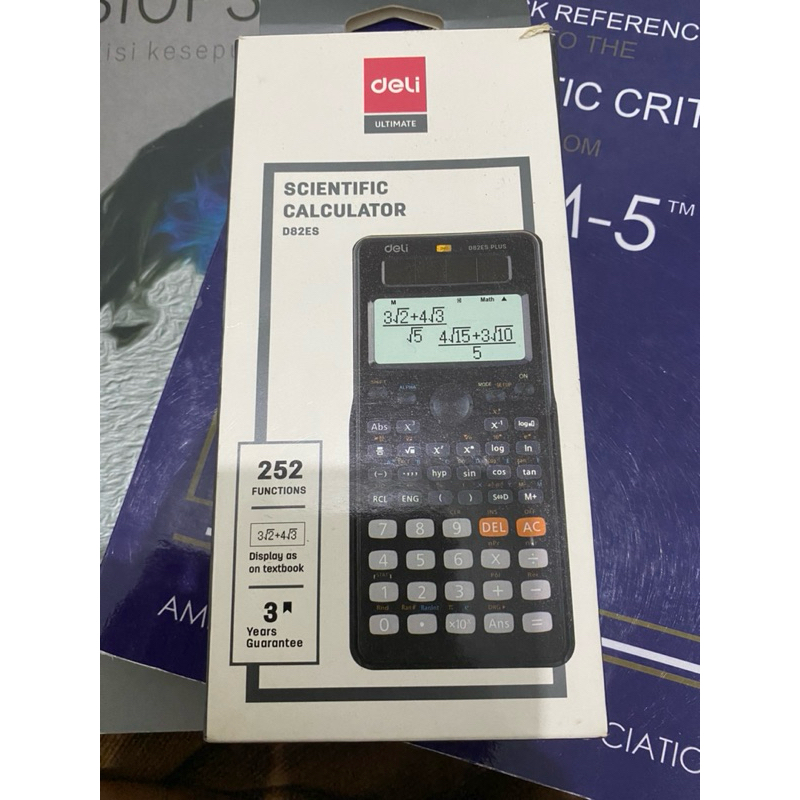 

(BACA BIO) Deli Kalkulator Scientific Fungsi 252 Auto Power Hitam ED82ES