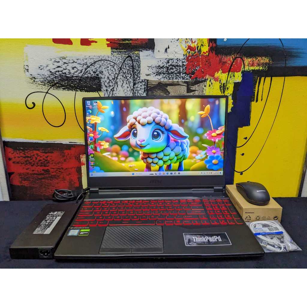 Laptop Gaming MSI GL65 Core i7 9750H Nvidia GTX 1650 RAM 16/512 Backlight Mulus