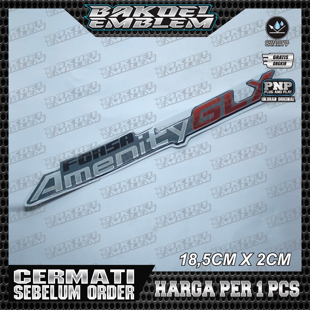 EMBLEM SUZUKI AMENITY, EMBLEM BAGASI SUZUKI AMENITY