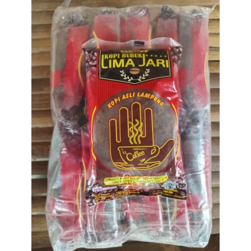 

10 bks Kopi Bubuk Lima Jari kopi Robusta Lampung 200 gram