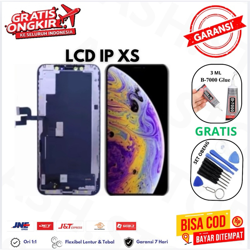 Lcd Touchscreen Iphone Xs Fullset Original Free Lem obeng/Lcd Iphone XS