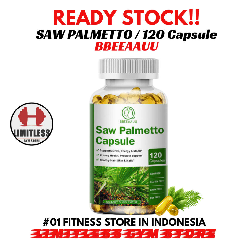 (PROMO) Saw Palmetto 500mg + Biotin Zinc 120 Kapsul Obat Prostat