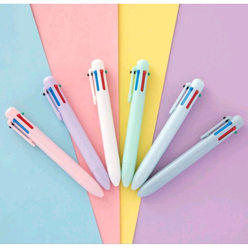 

[AJS] Pulpen Mekanik Warna Pastel 6in1/Bolpoin Lucu Sekolah