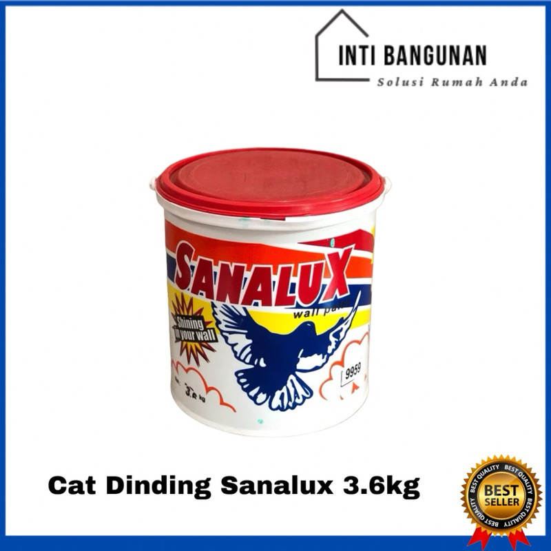 Cat Tembok / Dinding Sanalux 5kg 3.6kg Cat Murah Interior Eksterior