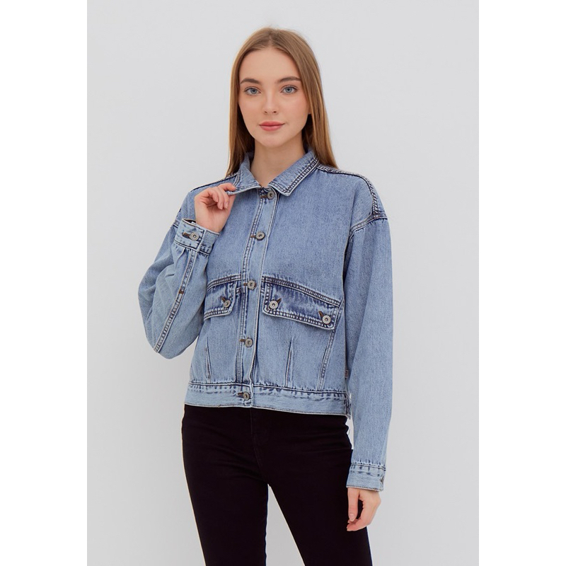 Jaket denim oversize ako jeans