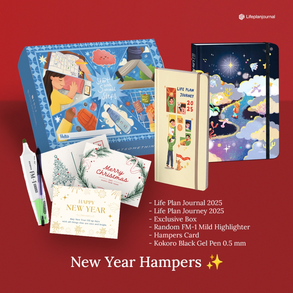 

Life Plan Journal - Life Plan Journal Hampers NEW YEAR Edition (2025 Planner - Life Plan Journal 2025 + Life Plan Journey 2025 + Stationery + Greeting Card), Hampers/Journal/Planner/Agenda
