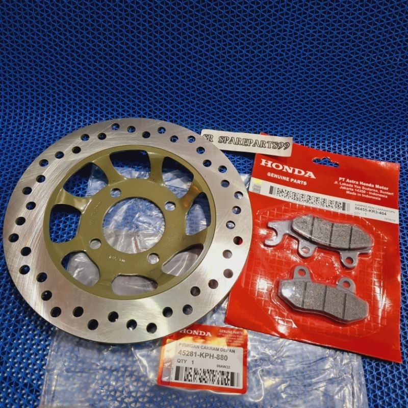 Piringan cakram depan+Disped kampas rem Honda Supra x 125 Karisma ORI(KPH