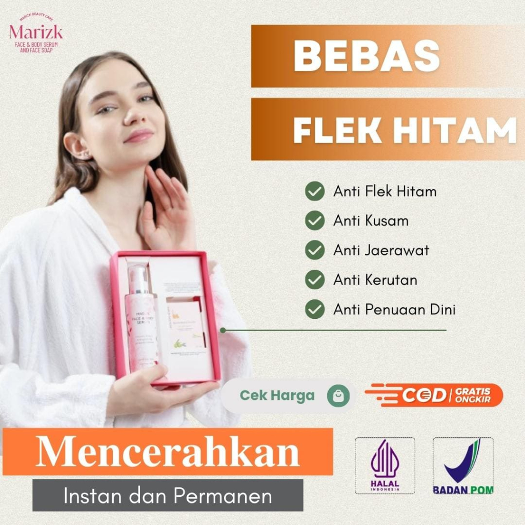 MARIZK beauty paket skincare lokal aman terpercaya BPOM HALAL MUI Uji lab laboratorium SIG doktif