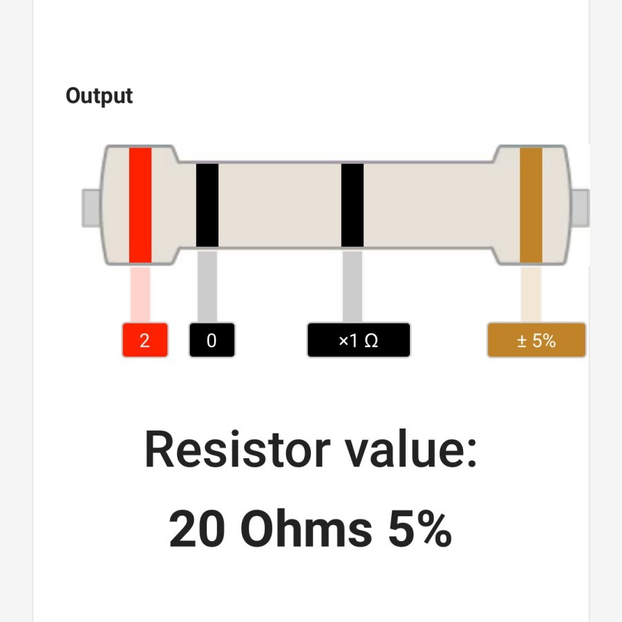 RESISTOR 1/4 WATT 1/4 0.25 0,25W 5% 5 PERSEN 20OHM 20 OHM 20Ω 20R