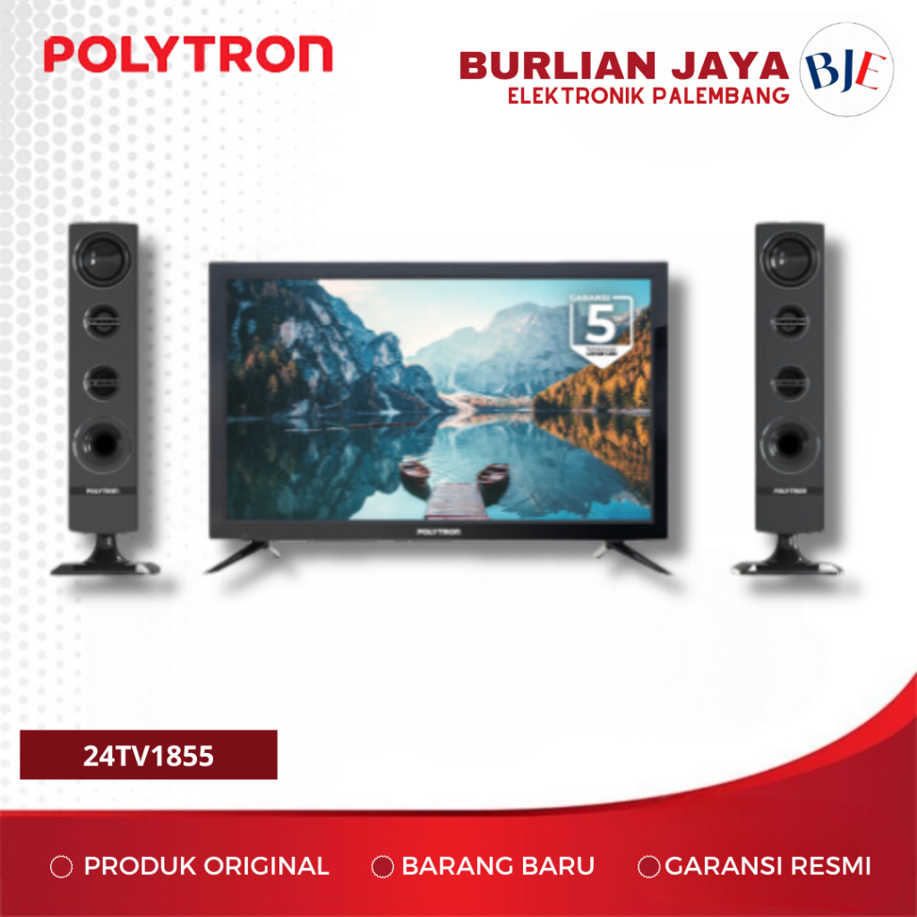 TV 24 INCH POLYTRON 24TV1855 DIGITAL TV LED TV 24" PALEMBANG