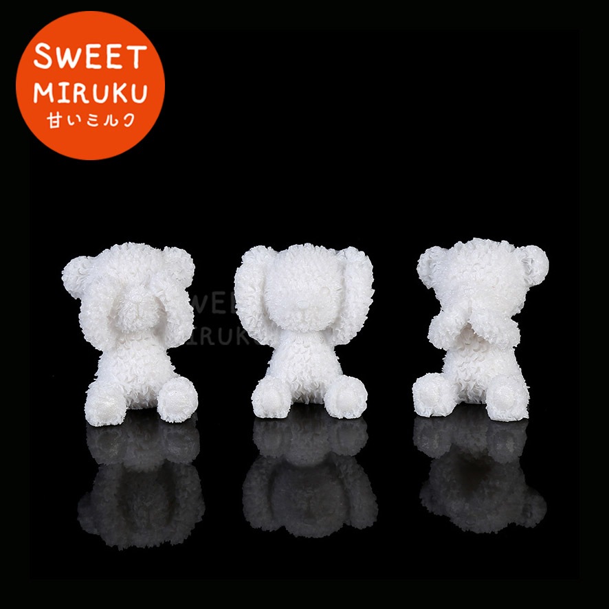 Ay00 B51 CETAKAN SILIKON BERUANG JELLY TUTUP MATA MULUT TELINGA COKLAT PUDDING COOKIES FONDANT