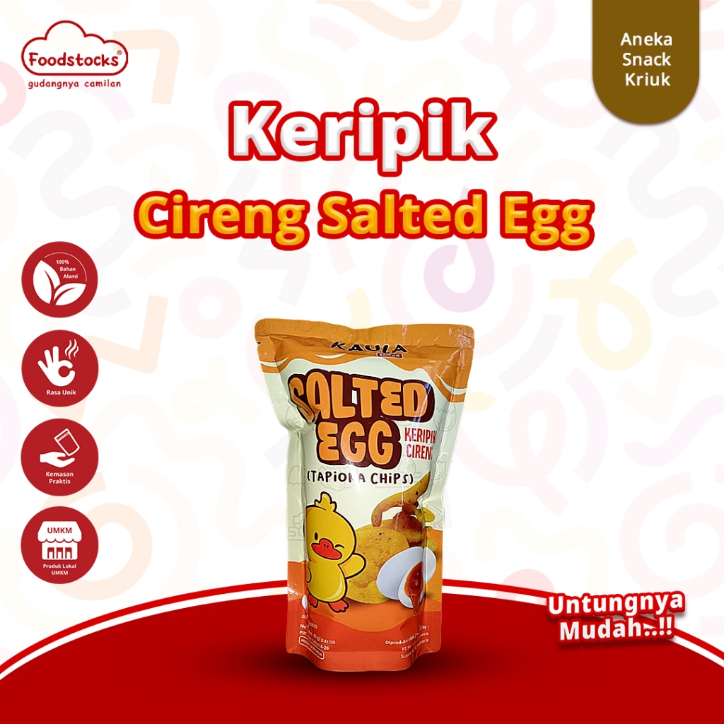 

Kaula Snack - Keripik Cireng (Tapioca Chips) Original - Salted Egg Version