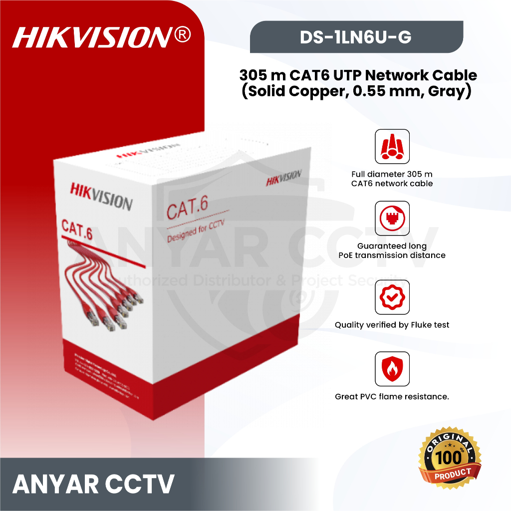 KABEL HIKVISION UTP CAT 6 / CAT6 HIKVISON DS-1LN6U-G