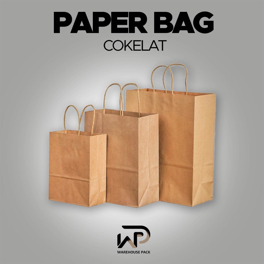 

Paper Bag Kraft Coklat | Paper Bag Hampers Kado Souvenir | Paper Bag Souvenir | Tas Jinjing Souvenir | Tas Kertas Belanja