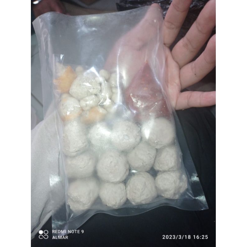 

baso ikan bahari kecil komplit bumbu