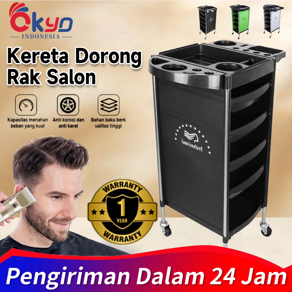 ⭐GARANSI 1 TAHUN⭐Rak salon/rak alat alat salon/rak facial salon 6 lapisan senyap/rak facial/rak alat