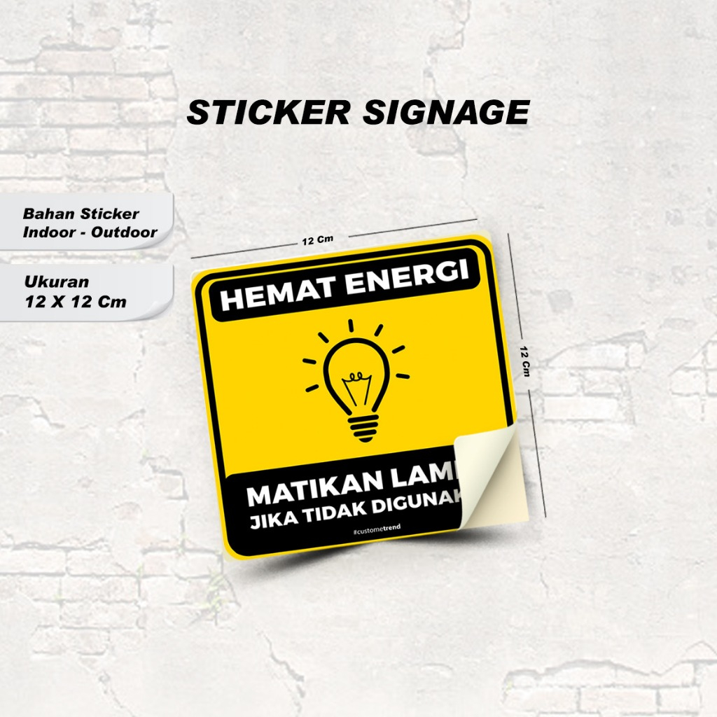 

STIKER PERINGATAN MURAH BAHAN VINLY / STIKER PERINGATAN UKURAN 12 X 12 / STIKER SIGNAGE PERINGATAN / INDOOR - OUTDOOR