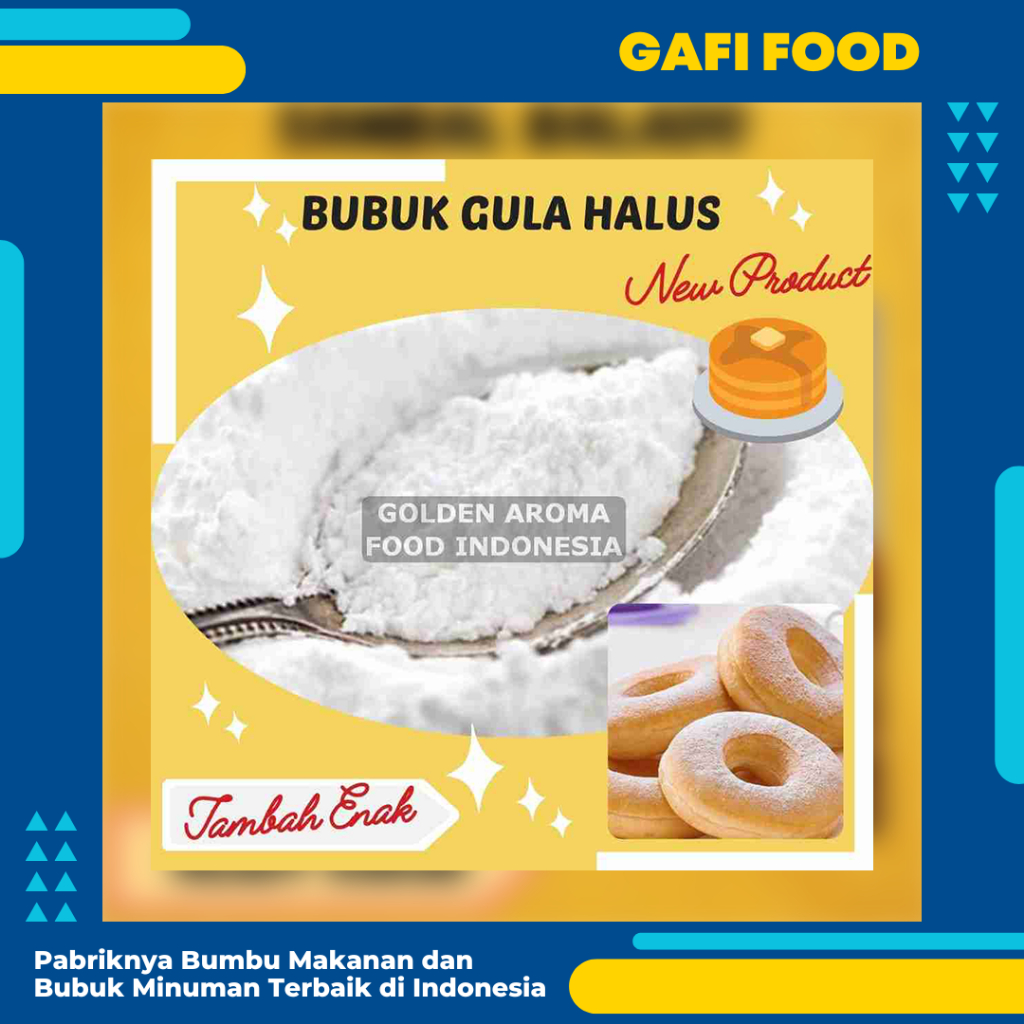 

Gula Halus - Bumbu Tabur Aneka Rasa Gula Halus Asli Murni 1Kg Icing Sugar Manis Halal Enak