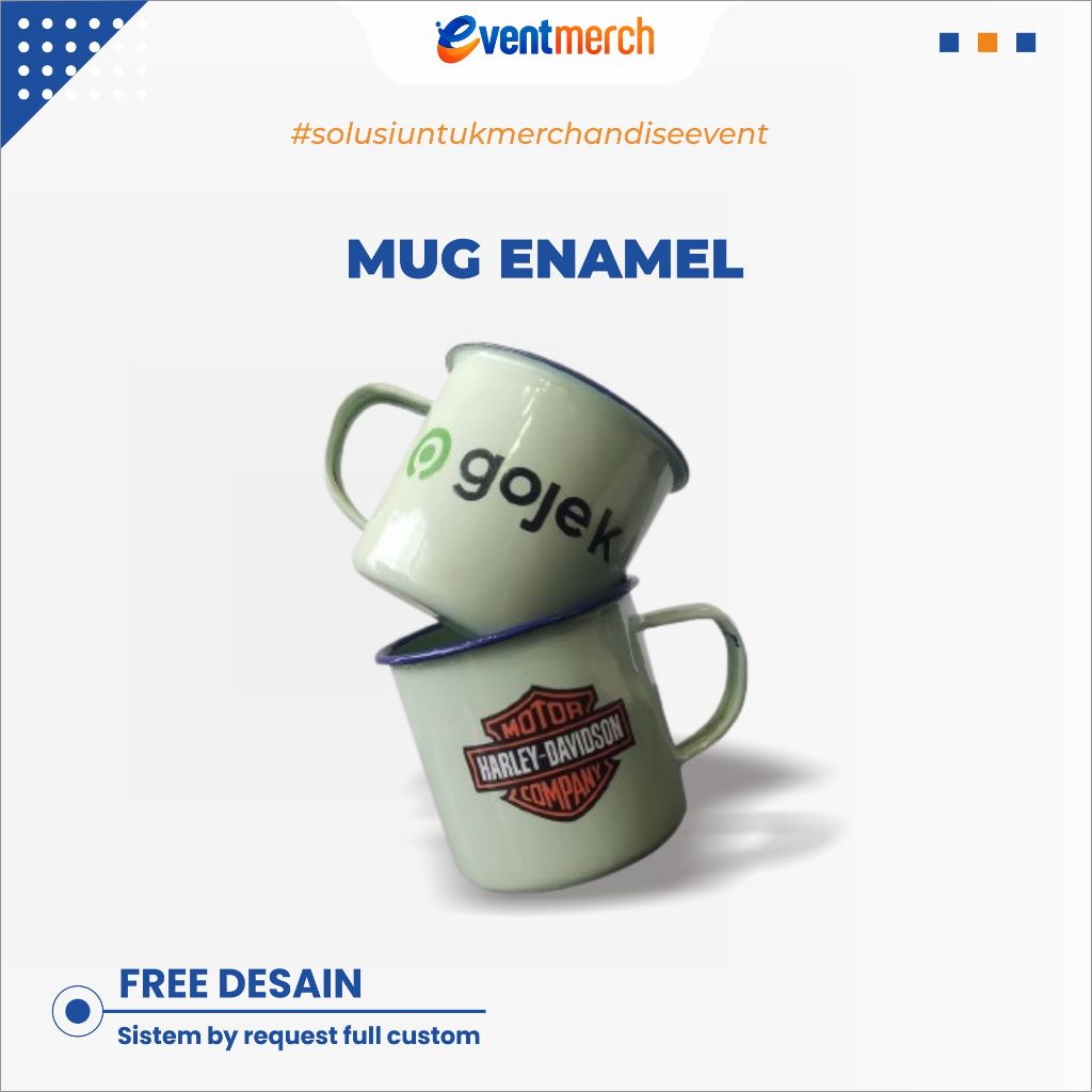 Mug Enamel Stainless Custom | Souvenir Mug | Hampers