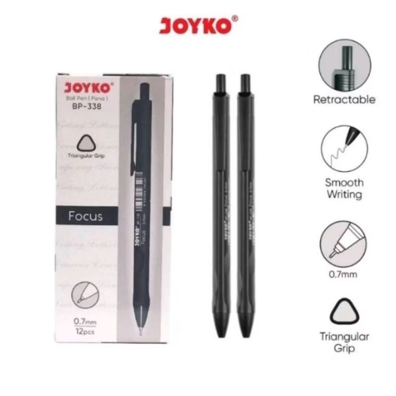 

pulpen joyko BP 338 warna hitam (12pc/lusin)