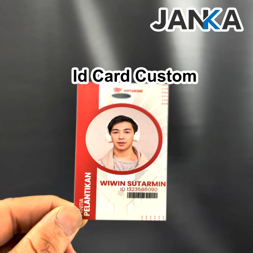 

JANKA Id Card Custom Cetak Id Card 1 Sisi UV Print Kartu Visitor Pegawai Member Card Bahan Akrilik Kartu Tanda Pengenal Tebal Nametag 2mm Pre Order