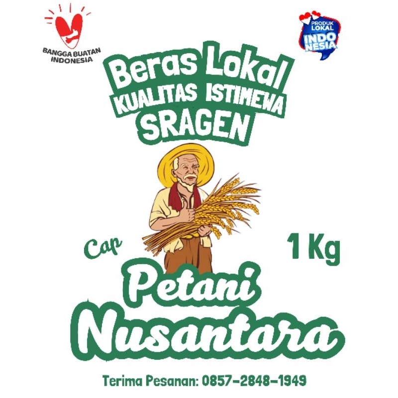 

Cap Petani Nusantara Beras Lokal Kualitas Istimewa SRAGEN 1 Kg