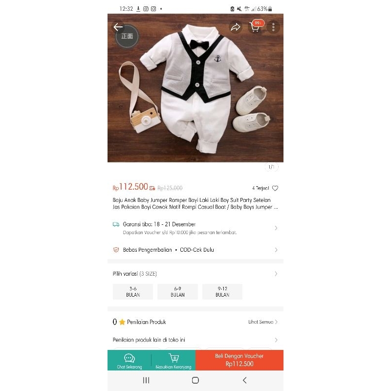 Baju Babtis Anak / Romper Jumper putih Jas set anak Premium Preloved