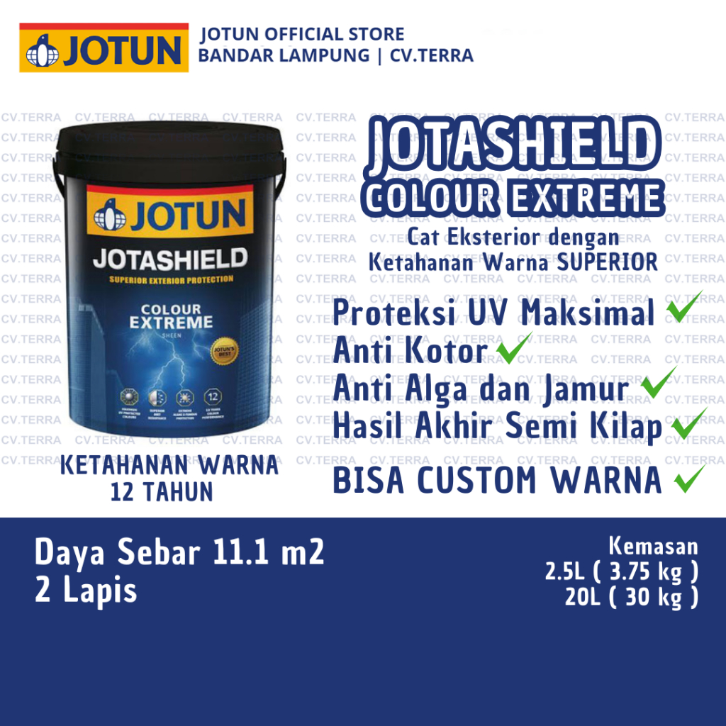 JOTUN JOTASHIELD COLOUR EXTREME - Cat Eksterior Ketahanan Warna SUPERIOR - 30 kg