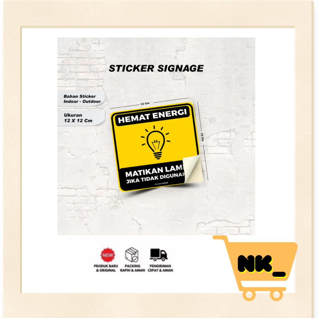 

NK - STIKER PERINGATAN MURAH BAHAN VINLY / STIKER PERINGATAN UKURAN 12 X 12 / STIKER SIGNAGE PERINGATAN / INDOOR - OUTDOOR