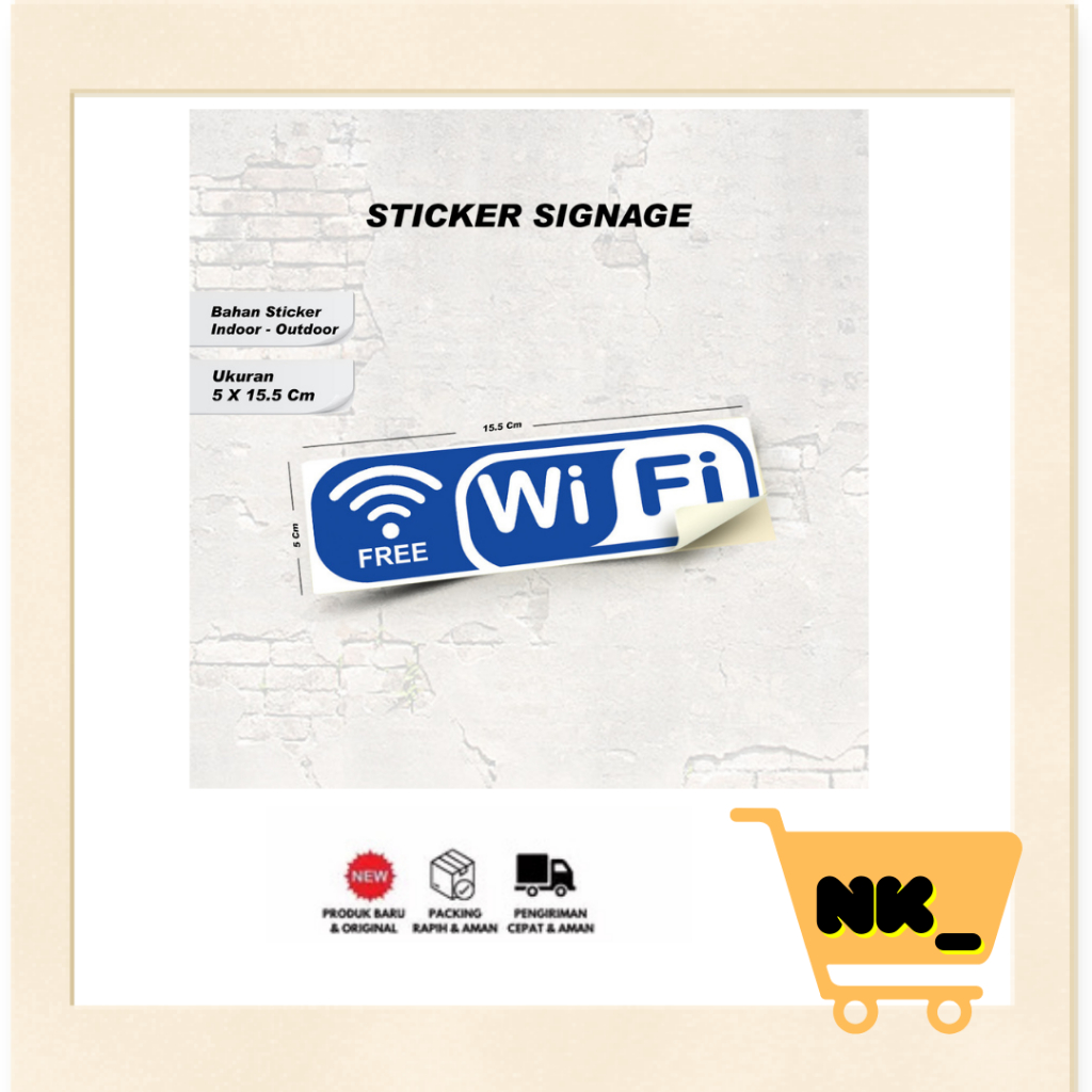 

NK - STIKER CCTV MURAH BAHAN VINLY / STIKER FREE WIFI UKURAN 5 X 15.5 / STIKER SIGNAGE CCTV / INDOOR - OUTDOOR