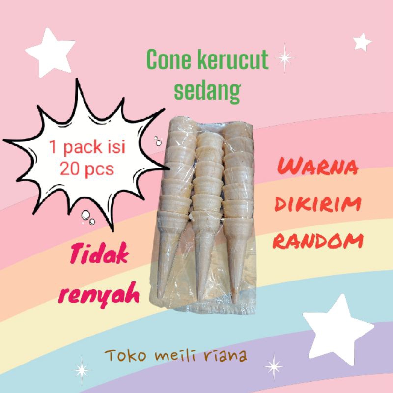 

Kon kerucut isi 20 pcs cone ice cream contong eskrim es krim