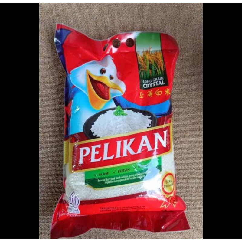 

beras pelikan kemasan 5kg