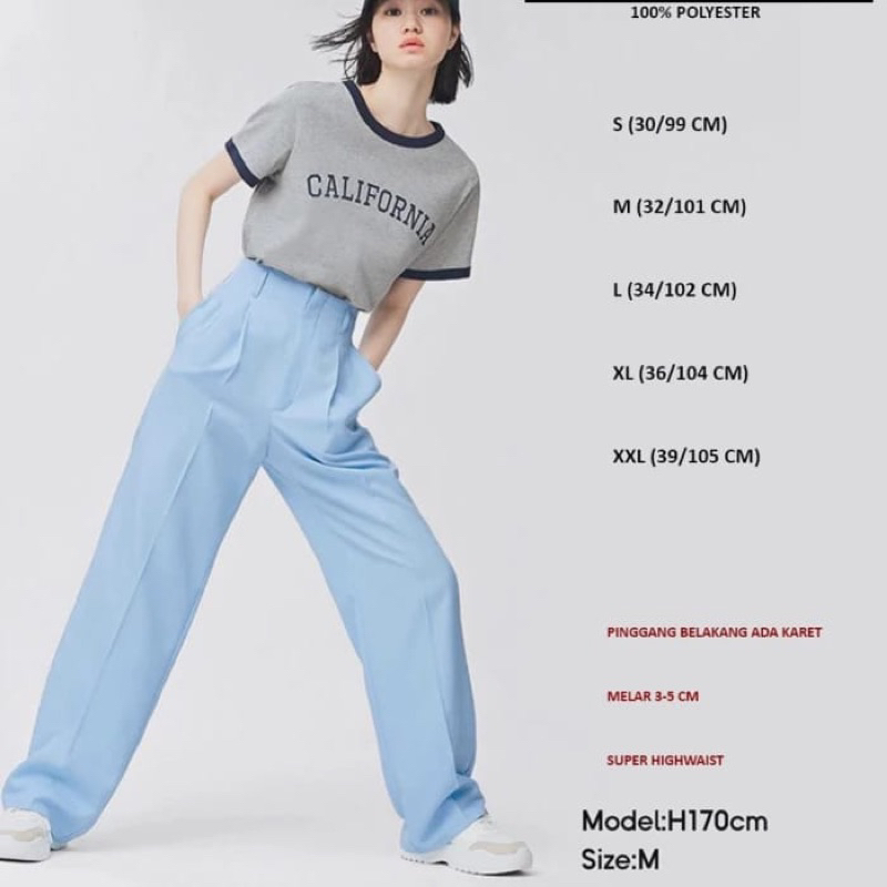 GU unq highwaist straight pants