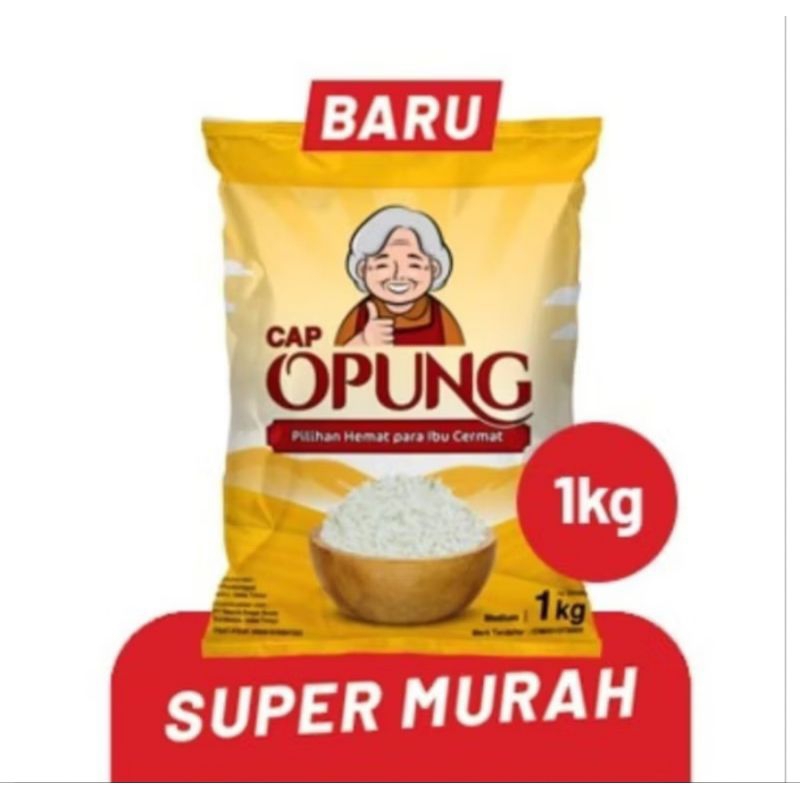 

❤GROSIR62❤ BERAS KEMASAN 1KG CAP OPUNG PUNEL