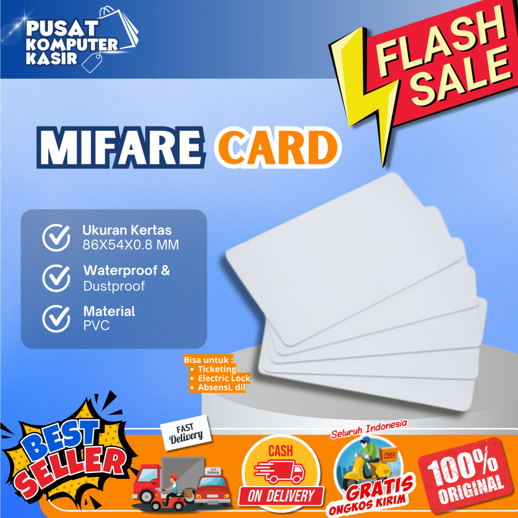 

Kartu Mifare 13.56Mhz 1K Smart Card Contactless RFID