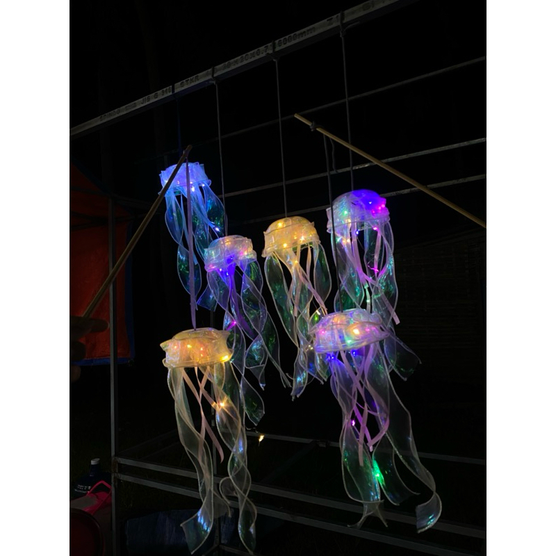 lampu hias ubur ubur lucu / lampion DIY ubur ubur / lentera ubur ubur / jelly fish LED